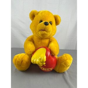 Pooh‎ type bear with honey pot by Toy Network 13in